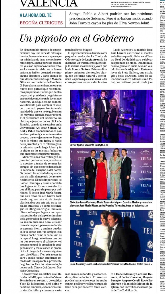 Clínica dental Asensio en la columna «A la hora del té» en El Mundo Valencia
